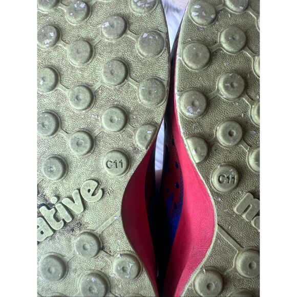 Natives Shoes Kids Robbie Sugarlite Print Chartreuse flame Size C11 - Picture 6 of 11